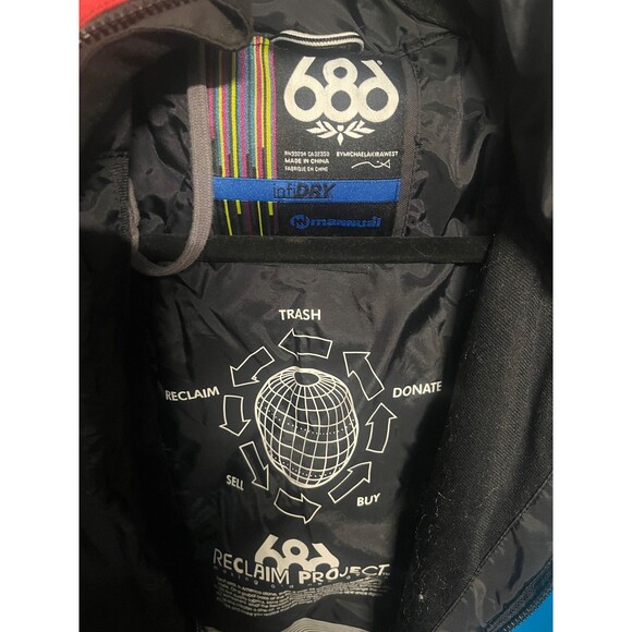 Vintage 686 Trash Claim Project Men's Snow Jacket Size Medium - Picture 2 of 5